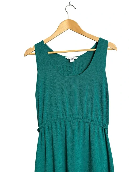ATHLETA Women’s Echo Sleeveless Midi Dress Casual Ruched Stretch L - Picture 3 of 9